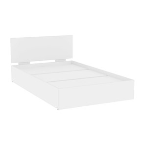 Полутороспальная кровать Алиса (L10) Белый, с основанием в Копейске