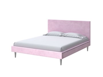 Спальная кровать Claro 140х200, Велюр (Teddy Розовый фламинго) в Челябинске