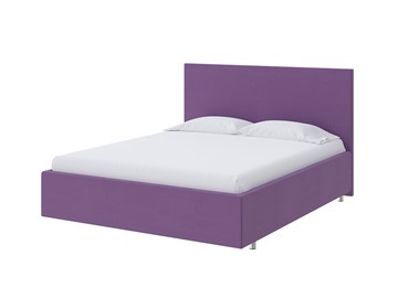 Кровать 1,5-спальная Flat 140х200, Велюр (Forest 741 Светло-фиолетовый) в Копейске