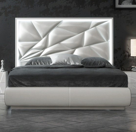 Кровать полуторная FRANCO KIU 1242 с LED подсветкой изголовья (160х200) в Копейске - изображение 4