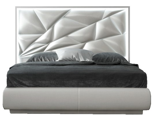 Кровать полуторная FRANCO KIU 1242 с LED подсветкой изголовья (160х200) в Копейске - изображение