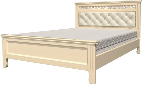 Спальная кровать Грация (Слоновая кость) 140х200 в Миассе - изображение
