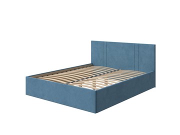 Кровать 1.5-спальная Helix Plus 140х200, Велюр (Monopoly Прованский синий (792)) в Копейске