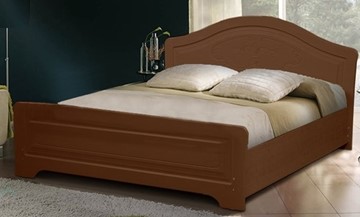Кровать Ивушка-5 2000х1200 с высоким изножьем, цвет Итальянский орех в Челябинске - предосмотр