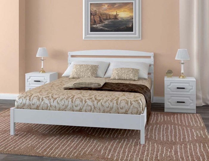 Полуторная кровать Камелия-1 (Белый Античный) 140х200 в Златоусте - изображение 1