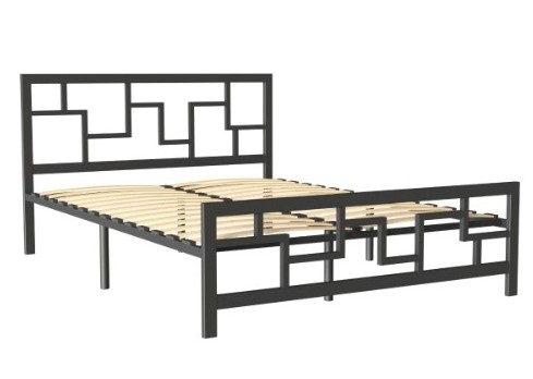 Кровать спальная Лофт 3, 160х200, черная в Миассе - изображение 1