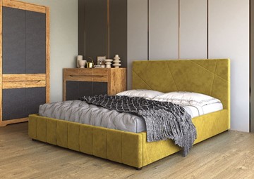 Кровать в спальню Нельсон Абстракция 140х200 (вариант 1) с основанием в Миассе - предосмотр 1
