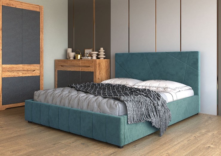 Спальная кровать Нельсон Абстракция 120х200 (вариант 4) без основания в Магнитогорске - изображение 1