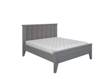 Кровать 1,5-спальная с мягкой спинкой Верона 1200, Серый в Миассе