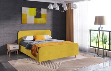 Кровать 2-х спальная Сиерра 1800 (с подъемным механизмом и коробом) Торонто горчица в Миассе - предосмотр 1