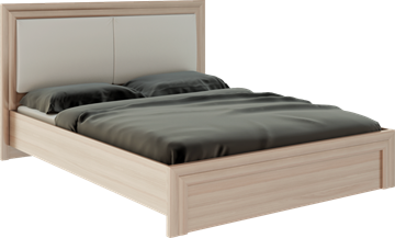 Кровать Глэдис М31 (Шимо светлый/Белый текстурный) в Миассе