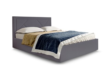 Двуспальная кровать с механизмом Сиеста1600, Велюр Альба темно серый в Миассе