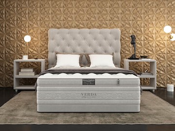 Кровать в спальню Cloud Compact/Basement 180х200, Флок (Велсофт Серый) в Миассе