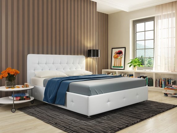 Кровать с подъемным механизмом Афина размер 140х200, Ideal 301.кож.зам в Челябинске - изображение
