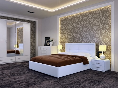 Кровать 1.5-спальная Adele размер 140*200 с основанием в Челябинске - изображение