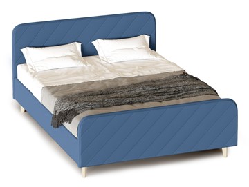 Спальная кровать Мебельград Мелоди 1200 (с подъемным механизмом и ящиком) Альба синий в Миассе
