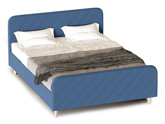 Спальная кровать Мелоди 1800 (с подъемным механизмом и ящиком) Альба синий в Миассе - изображение