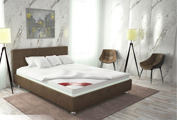 Спальная кровать Вена 180х200 (с основанием) в Челябинске - изображение