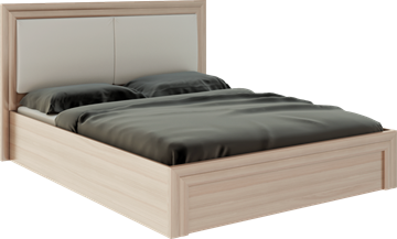 Кровать с механизмом 2-спальная Глэдис М32 (Шимо светлый/Белый текстурный) в Златоусте