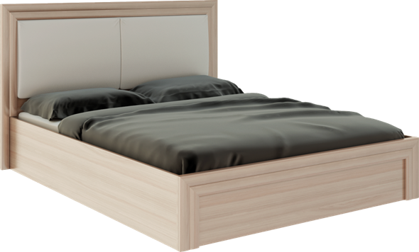 Кровать с механизмом 2-спальная Глэдис М32 (Шимо светлый/Белый текстурный) в Миассе - изображение