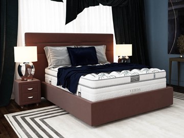 Двуспальная кровать Modern/Island M 180х200, Флок (Велсофт Спелая слива) в Миассе