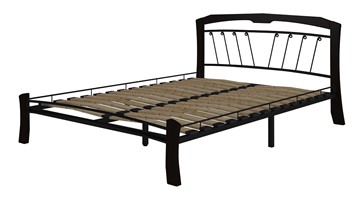 Кровать спальная Муза 4 Лайт, 1600, черный/шоколад в Миассе - предосмотр 1