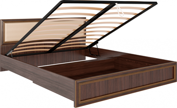 Кровать с механизмом 2-спальная Беатрис М11 с мягким изголовьем (Орех Гепланкт) в Магнитогорске