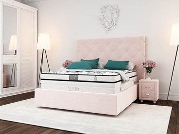 Кровать в спальню Style Compact/Island M 180х200, Флок (Велсофт Винтажный розовый) в Магнитогорске
