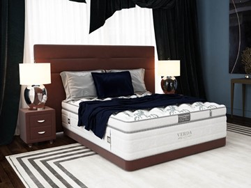 Кровать двуспальная Modern/Basement 180х200, Флок (Велсофт Спелая слива) в Миассе