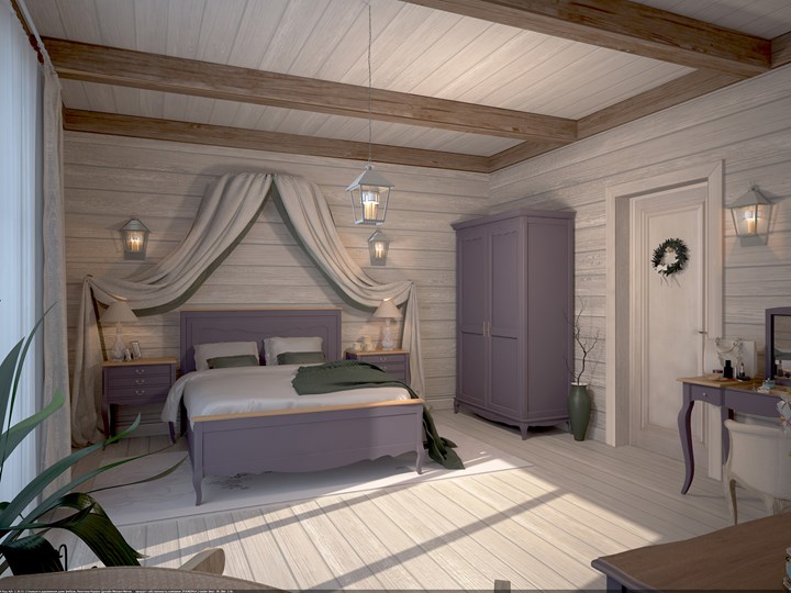 Модульная спальня Leontina №1 Лавандовый в Челябинске - изображение