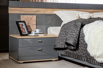 Модульная спальня Фиджи базовый набор, Дуб золотой/Антрацит в Миассе - предосмотр 1