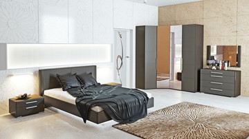Модульная спальня Наоми №2, цвет Фон серый, Джут в Челябинске - предосмотр 6
