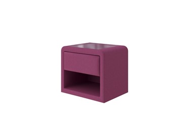 Прикроватная тумбочка Cube 52х41, Рогожка (Savana Berry (фиолетовый)) в Миассе