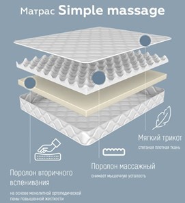 Матрас Simple massage 16 в Челябинске - предосмотр 4