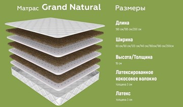 Матрас Grand, Natural в Челябинске - предосмотр 4