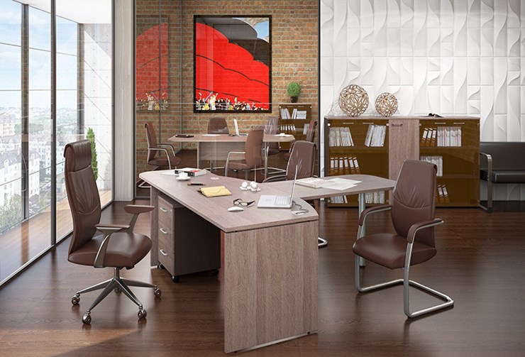 Офисный комплект мебели Xten для двух сотрудников с тумбочками в Златоусте - изображение 2
