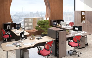 Офисный комплект мебели Xten для двух сотрудников с тумбочками в Магнитогорске - предосмотр 5