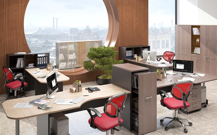 Набор мебели в офис Xten в опенспэйс для четырех сотрудников в Челябинске - изображение 5
