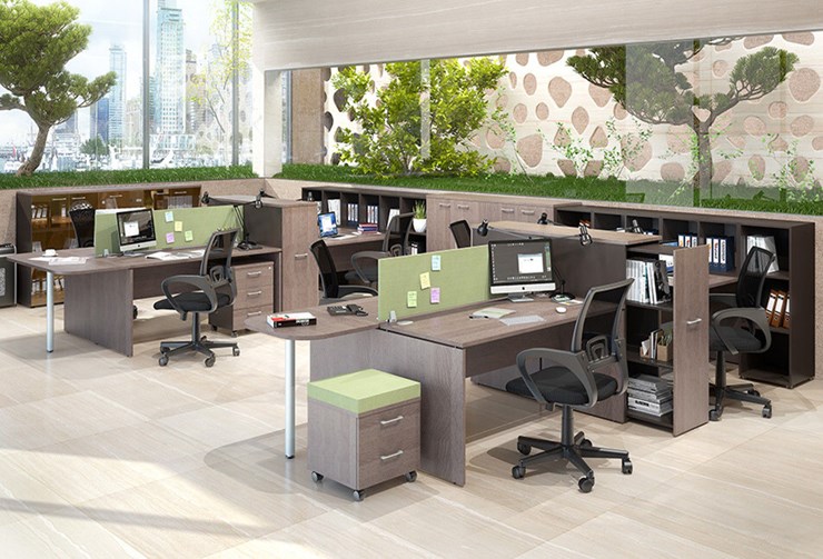 Набор мебели в офис Xten в опенспэйс для четырех сотрудников в Челябинске - изображение 1