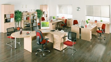 Комплект офисной мебели Формула (вяз светлый) в Копейске