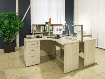 Офисный комплект мебели Комфорт (дуб шамони) №2 в Челябинске