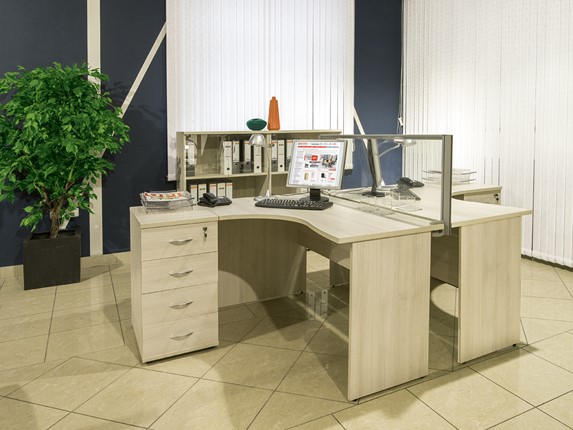 Офисный комплект мебели Комфорт (дуб шамони) №2 в Челябинске - изображение