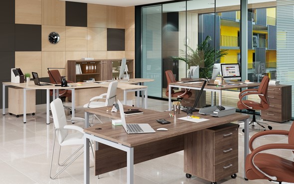 Мебель для персонала Xten S 1 - один стол с приставным брифингом в Копейске - изображение