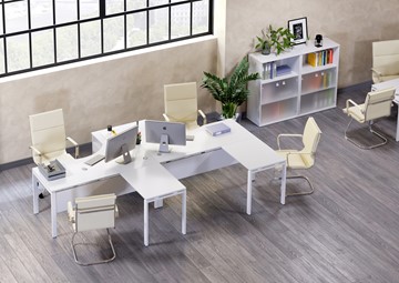 Комплект офисной мебели Metal System Style (Белый/Белый) в Копейске