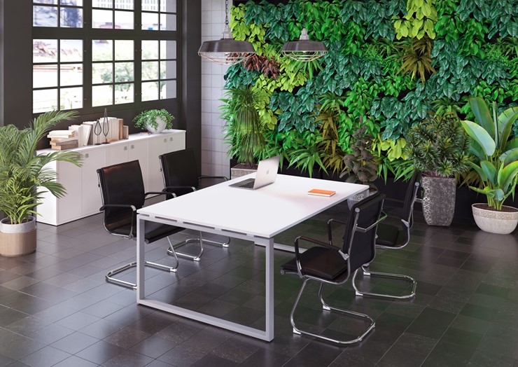 Набор мебели в офис Metal System Style (Серый/Белый) в Миассе - изображение