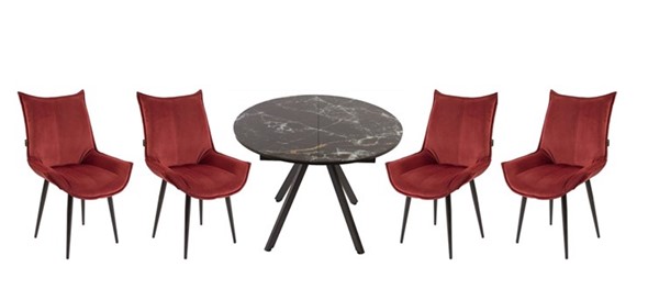 Обеденная группа стол Олимп, 4 стула Осло в Златоусте - изображение