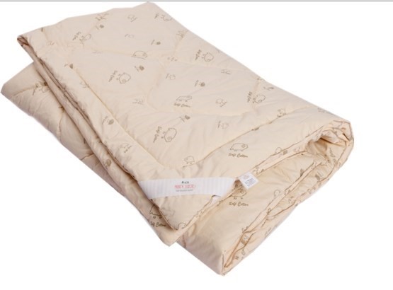 Одеяло Овечья шерсть, теплое, ПВХ, тик в Миассе - изображение