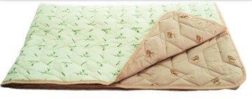 Одеяло «Зима-Лето», ткань: тик, материалы: бамбук/верблюжья шерсть в Копейске