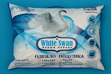Подушка 70х70 Белый лебедь в Челябинске - предосмотр 2