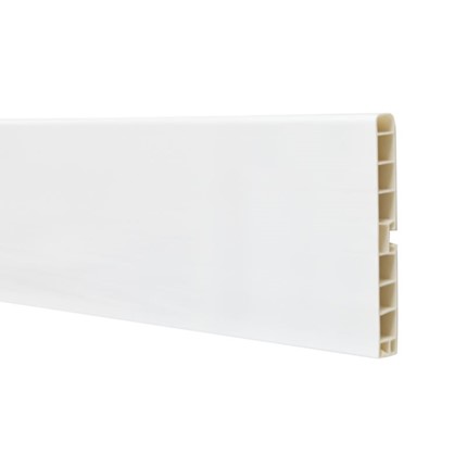 Цоколь ПВХ 4м, высота 100 мм, белый в Копейске - изображение
